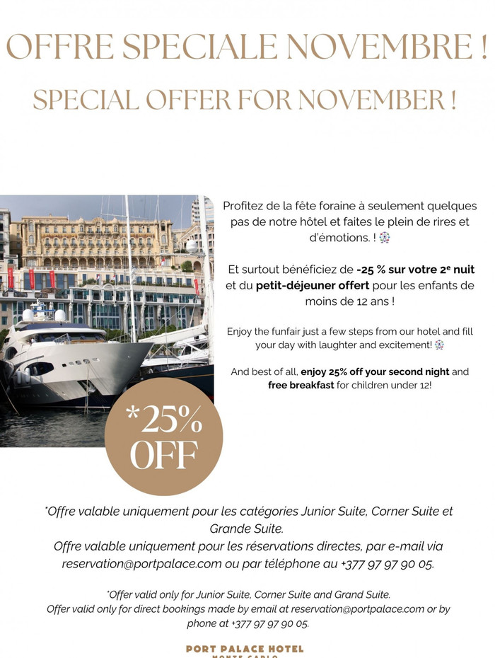 SPECIAL OFFER FOR NOVEMBER !